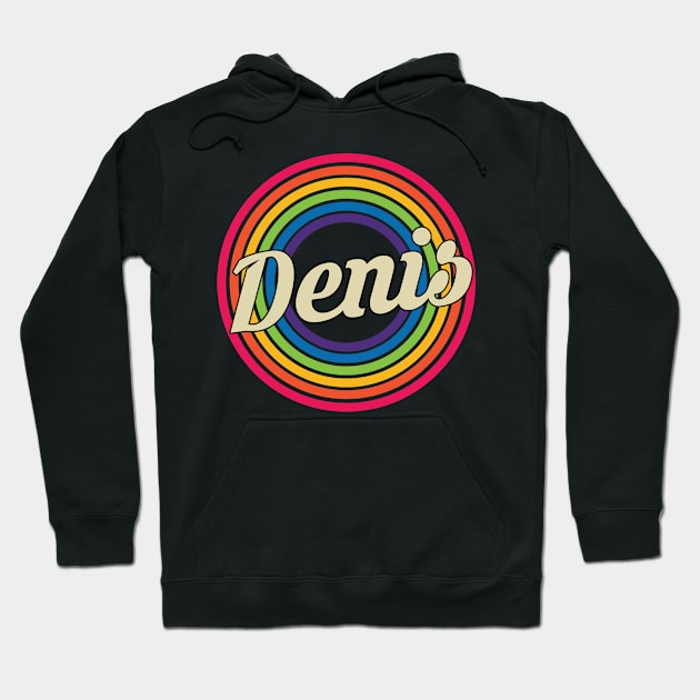 Denis - Retro Rainbow Style Hoodie by MaydenArt